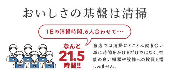 清潔さへの取り組み